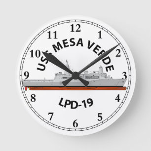 HORLOGE RONDE USS MESA VERDE, LPD-19, SAN ANTONIO