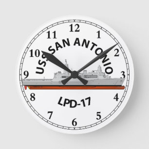 HORLOGE RONDE USS SAN ANTONIO, LPD-17, CLASSE SAN ANTONIO