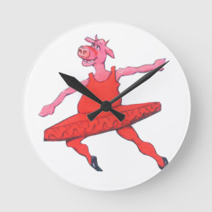 Horloge Ronde Vache de Ballerina