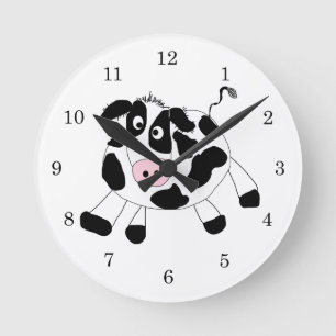 Horloge Ronde Vache de ferme
