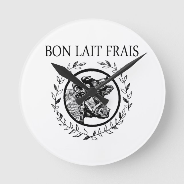 Horloge Ronde Vache laitière vintage (Recto)