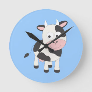 Horloge Ronde Vache mignonne