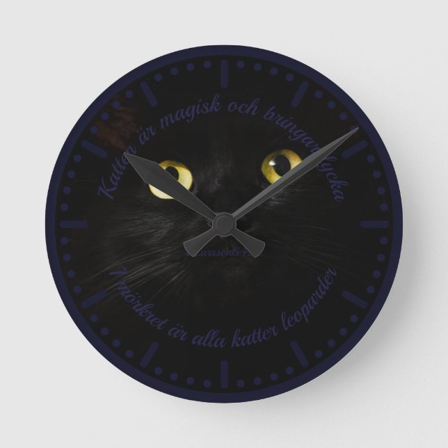 Horloge Ronde Väggklocka — Katt (Recto)