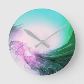 Horloge Ronde Vague cristalline