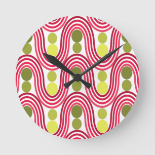 Horloge Ronde Vagues et cercles