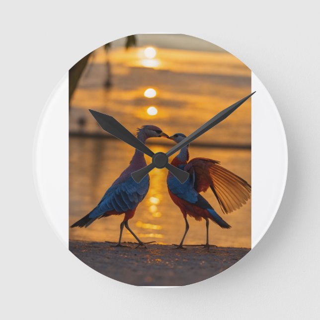 Horloge Ronde Valse plumée (Recto)