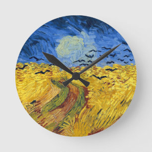 Horloge Ronde Van Gogh Champs de blé Impressionniste Peinture