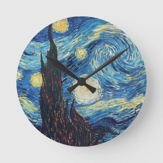 Horloge Ronde Van Gogh Starry Classic Nuit Impressionnisme Art (Recto)