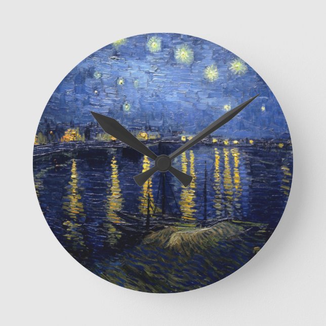 Horloge Ronde Van Gogh Starry Night Over Rhone (Recto)