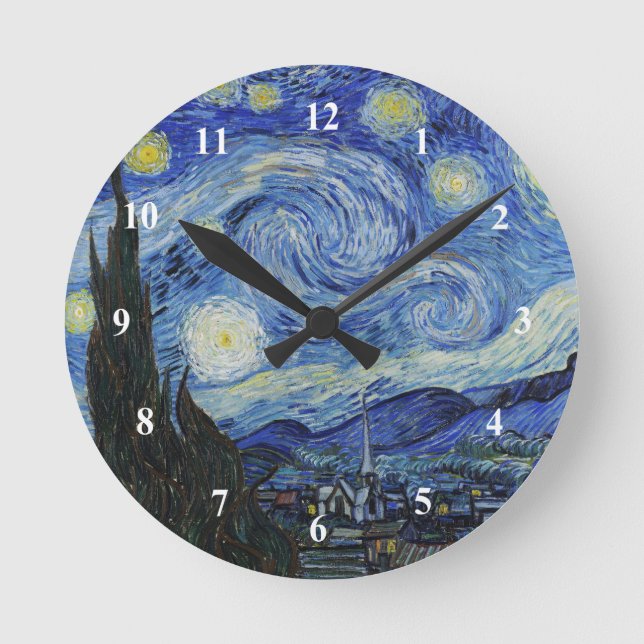Horloge Ronde Van Gogh Starry Peinture nocturne (Recto)