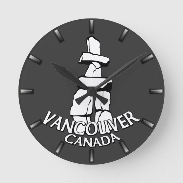 Horloge Ronde Vancouver Clock Toxits Decor Vancouver Wall Clock (Recto)
