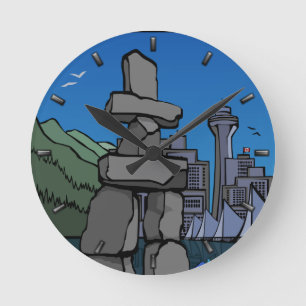 Horloge Ronde Vancouver Clock Toxits Vancouver Souvenir Clock