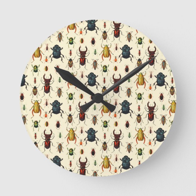 Horloge Ronde Variétés de coléoptères (Recto)