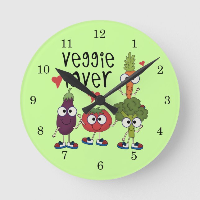 Horloge Ronde Veggie Lover (Recto)