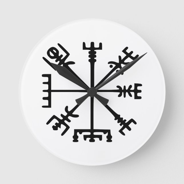 Horloge Ronde Vegvísir (boussole de Viking) (Recto)