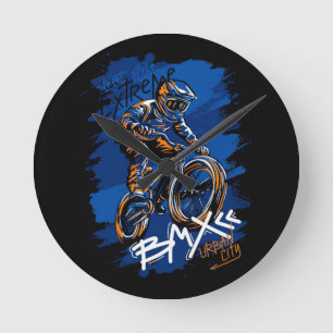Horloge Ronde Vélo BMX streetwear graffiti urbain