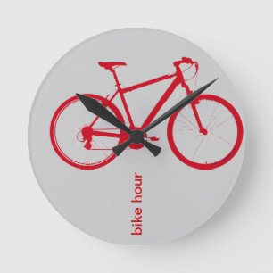 Horloge Ronde vélo rouge, vélo