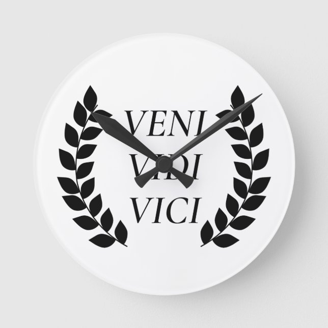 Horloge Ronde Veni Vidi Vici Je Suis Venu J'Ai Vu J'Ai Conquis (Recto)