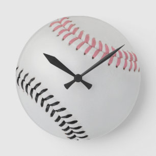Horloge Ronde Ventilateur de baseball_couleur_couleur_lacets_pk_