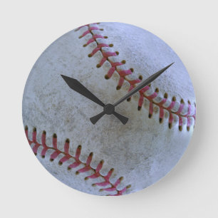 Horloge Ronde Ventilateur de baseball-tastic_battered ball
