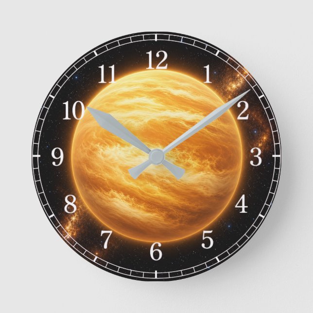 Horloge Ronde Venus Wall Clock — Space-Inspired Design (Recto)