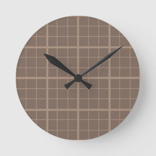 Horloge Ronde Vérification de la fenêtre de ton de terre marron