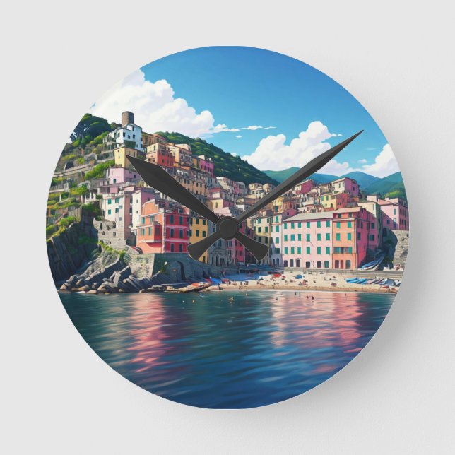 Horloge Ronde Vernazza, Cinqua Terra Magnet (Recto)