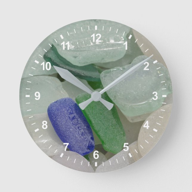 Horloge Ronde Verre de plage de Pale (Recto)
