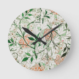 HORLOGE RONDE VERROUILLAGE ACRYLIQUE : WILLIAM MORRIS : JASMINE