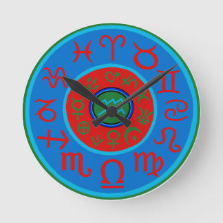 Horloge Ronde Verseau Astrologie Zodiaque