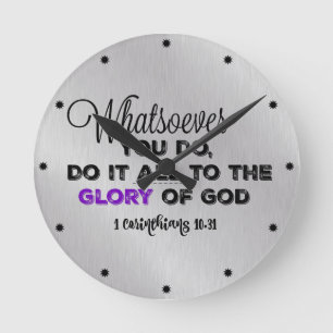 Horloge Ronde Verset biblique inspirant
