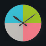 Horloge Ronde Vert bleu gris rose<br><div class="desc">... ... .</div>