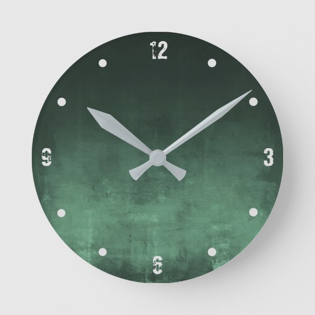 Horloge Ronde Vert foncé moderne rouge rustique Abstrait (Recto)