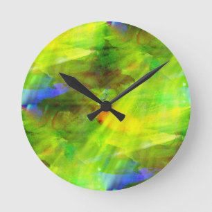 Horloge Ronde vert sans couture abstrait d'arrière - plan de
