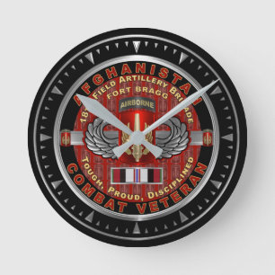 Horloge Ronde Vétéran d'Afghanistan de la 18e brigade d'artiller
