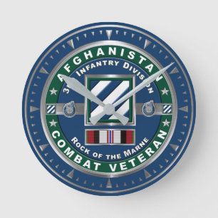 Horloge Ronde Vétéran de la 3e division d'infanterie en Afghanis