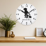 Horloge Ronde Veterinarian Vet Animal Pet Store Clinic<br><div class="desc">Ce design a été créé par art numérique et peut être personnalisé dans la zone fournie par le changement de la photo et/ou du texte. Vous pouvez également le customiser en choisissant l'option cliquer pour customiser une autre option et supprimer ou modifier la couleur de l'arrière - plan, ajouter du...</div>