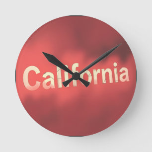 Horloge Ronde Vibes de rêve californien