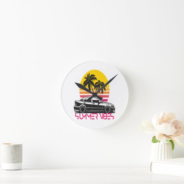 Horloge Ronde Vibes d'été (Maison)