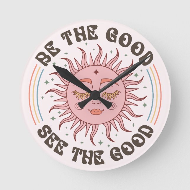 Horloge Ronde Vibes positives (Recto)