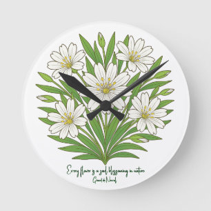 Horloge Ronde Vibrations florales de printemps