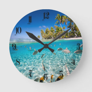 Horloge Ronde Vie sous-marine