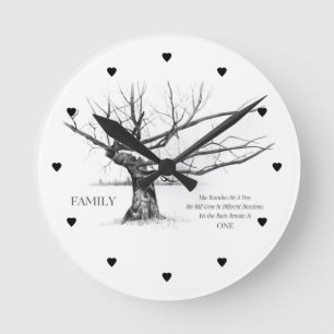 Horloge Ronde Vieil arbre Gnarly : Citation : FAMILLE : Art de