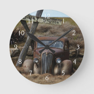 Horloge Ronde Vieille voiture