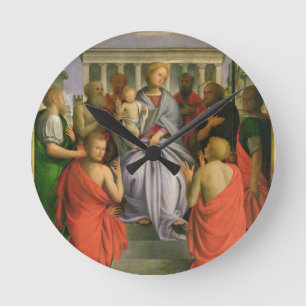 Horloge Ronde Vierge et enfant avec huit saints, 1520 (temper
