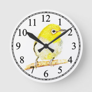 Horloge Ronde Viero jaune