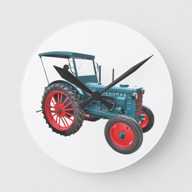 Horloge Ronde Vieux tracteur (Recto)