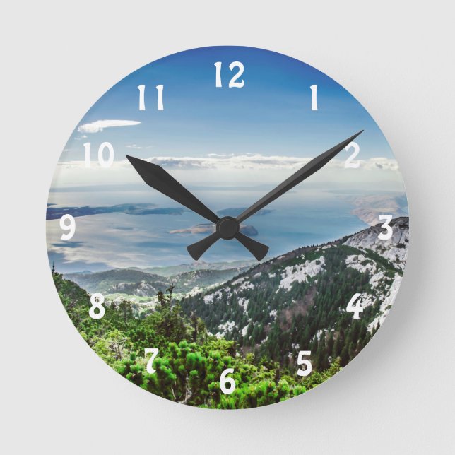 Horloge Ronde View of sea from mountains (Recto)