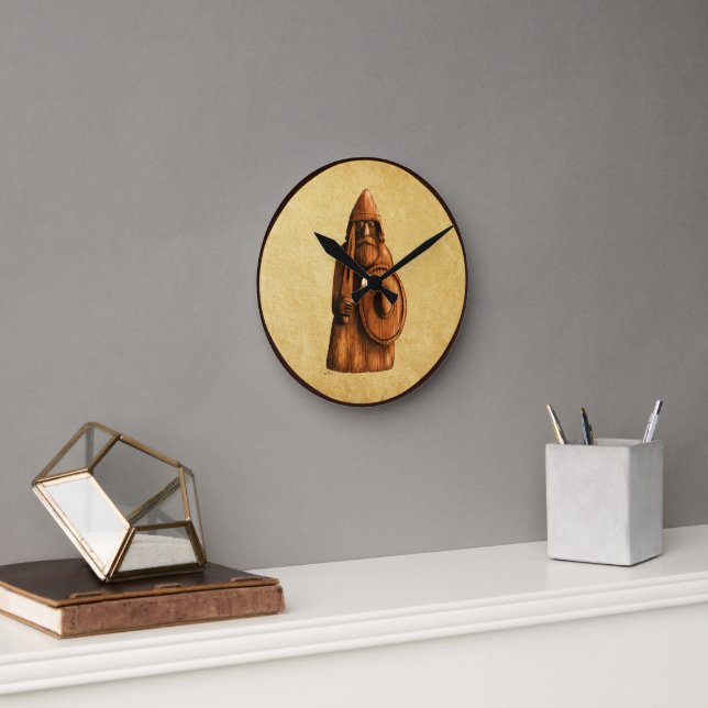 Horloge Ronde Viking rustique (Bureau)