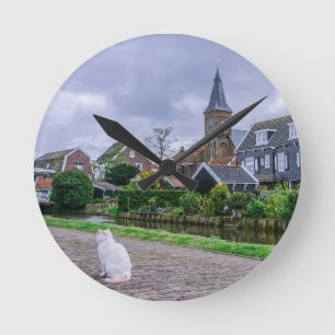 Horloge Ronde Village de pêcheurs traditionnel Marken à Pays-Bas